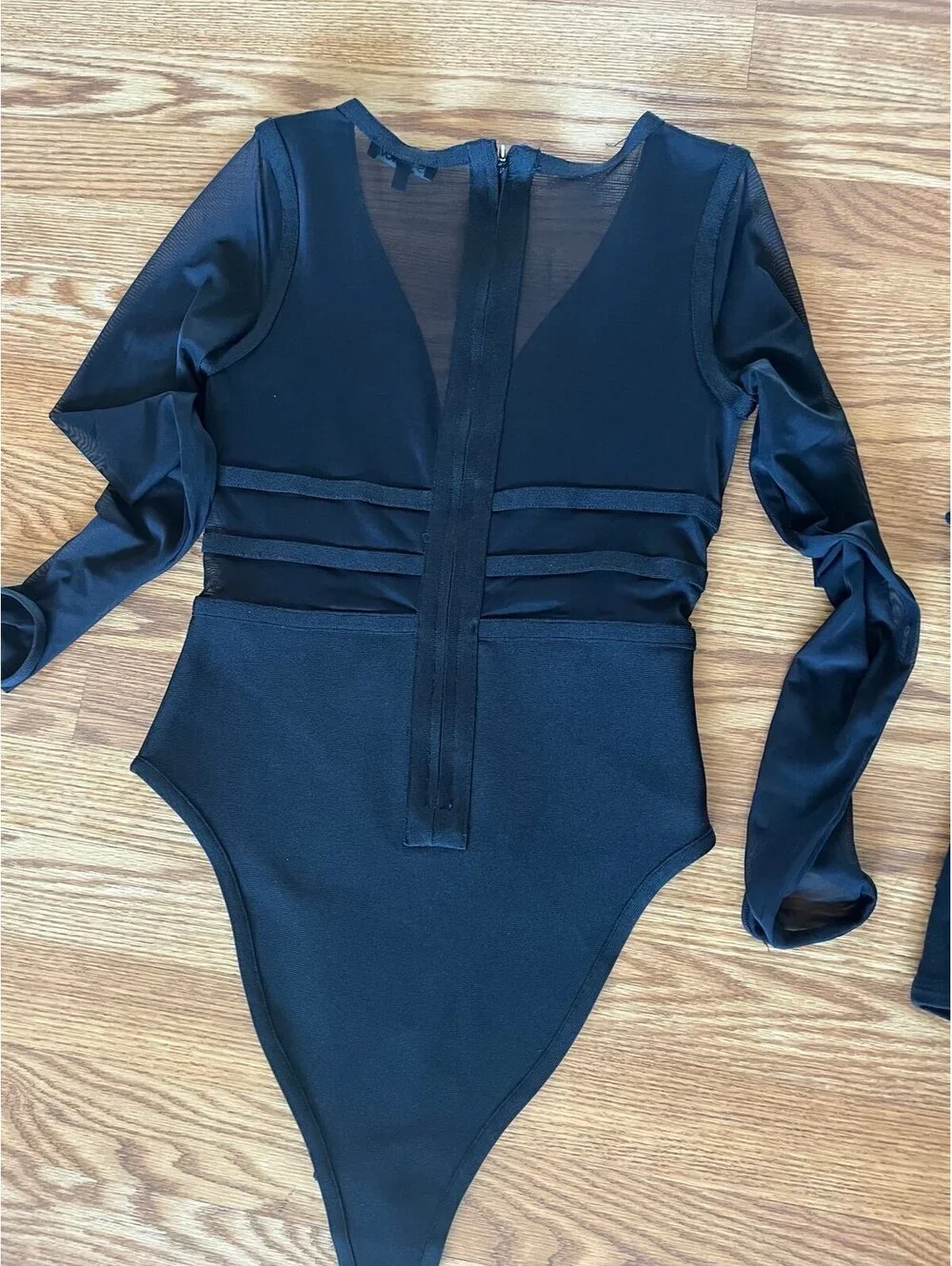 Fashion Nova and GUESS black bodysuits (size small)